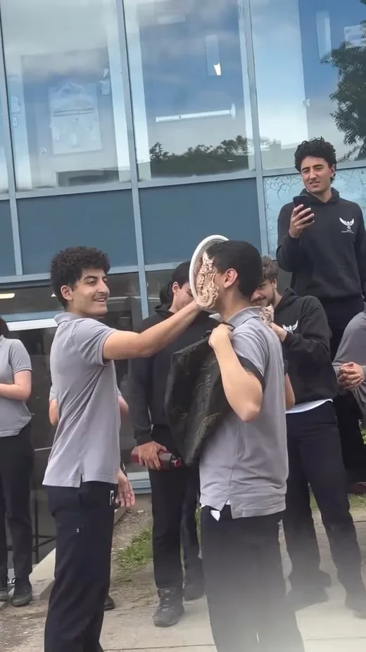 The team having fun
